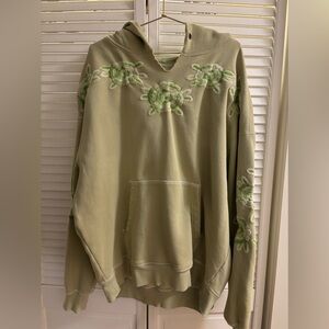 Free People Green Oversized Hoodie